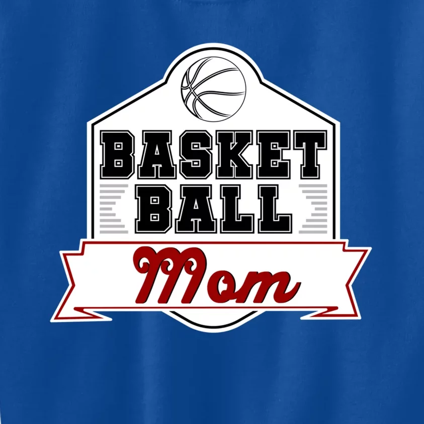 Basketball And Basketball Mom With Funny Basketball Gift Kids Sweatshirt