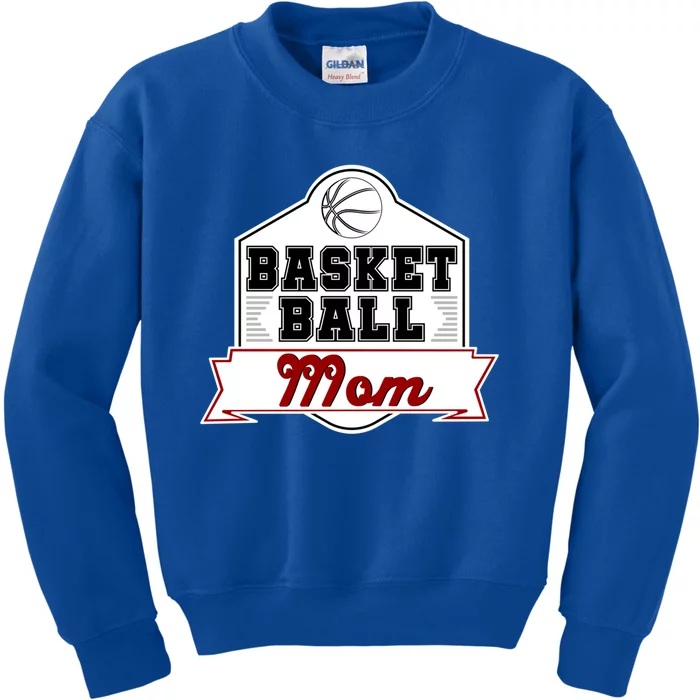 Basketball And Basketball Mom With Funny Basketball Gift Kids Sweatshirt