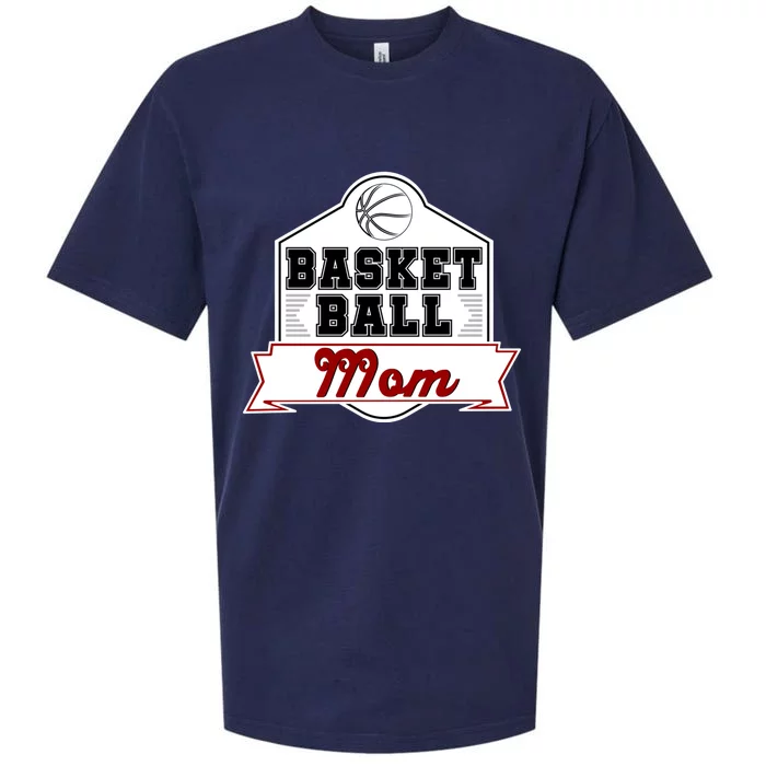 Basketball And Basketball Mom With Funny Basketball Gift Sueded Cloud Jersey T-Shirt