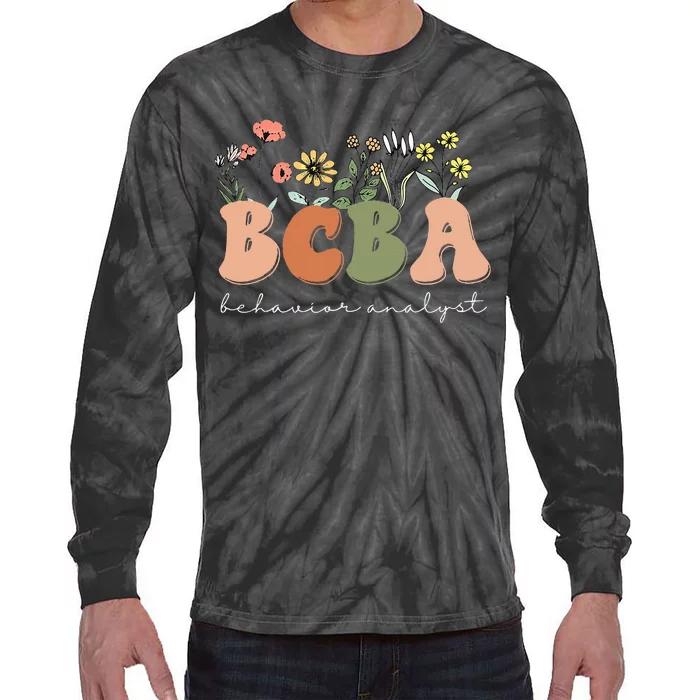 Behavior Analyst BCBA Behavior Therapist ABA Therapist RBT Tie-Dye Long Sleeve Shirt