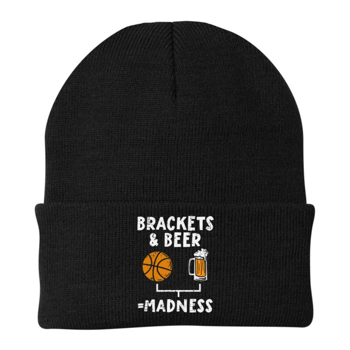 Brackets And Beer Madness Funny Drinking Baller Knit Cap Winter Beanie