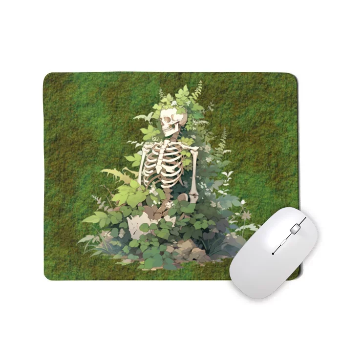 Bones And Botany Overgrown Skeleton Mousepad