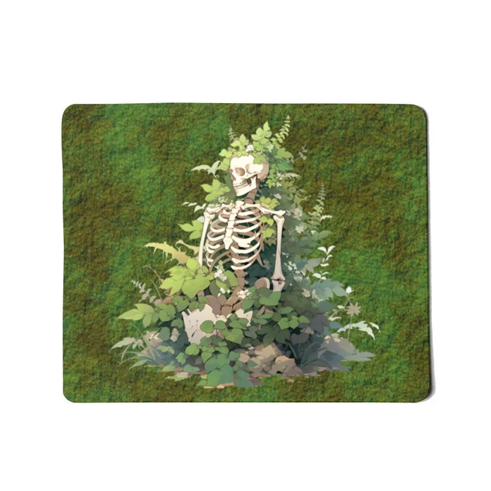 Bones And Botany Overgrown Skeleton Mousepad