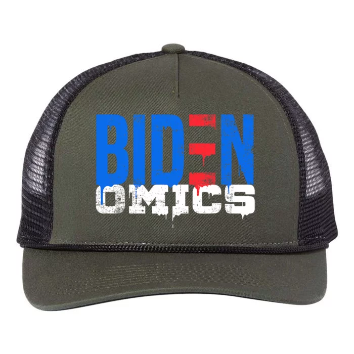 Bidenomics Anti Biden Admin President Joe BidenS Economics Retro Rope Trucker Hat Cap