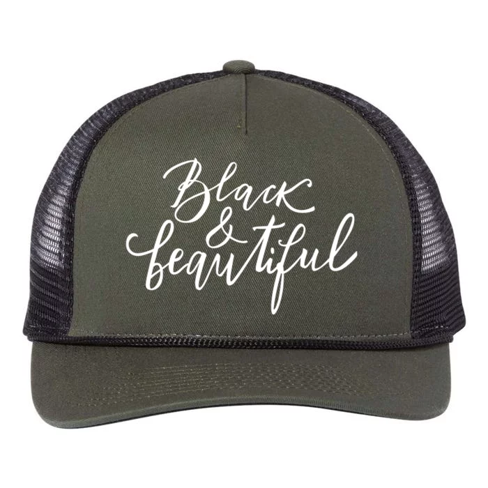 Black And Beautiful Gift Retro Rope Trucker Hat Cap