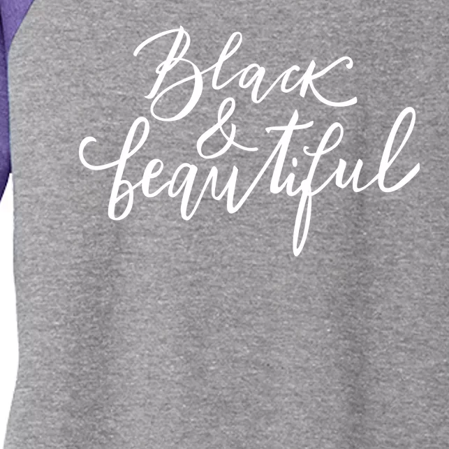 Black And Beautiful Gift Women's Tri-Blend 3/4-Sleeve Raglan Shirt