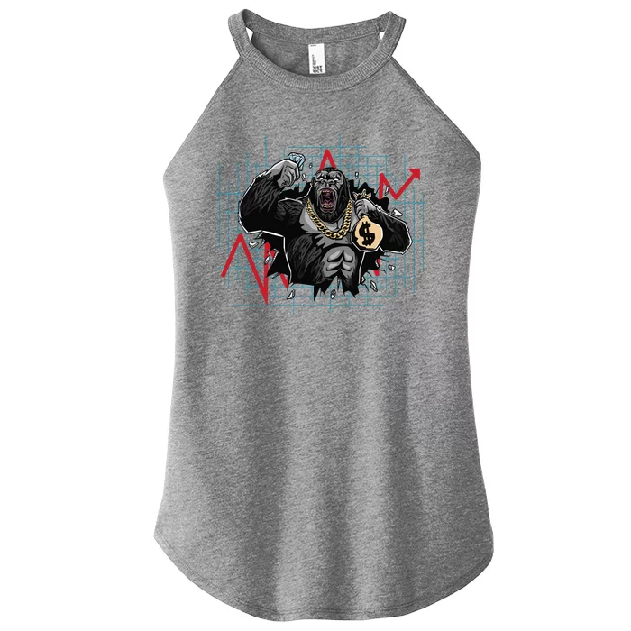 Bitcoin Ape Women’s Perfect Tri Rocker Tank