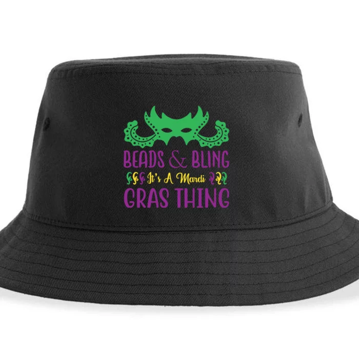 Beads And Bling It's A Mardi Gras Thing Sustainable Bucket Hat