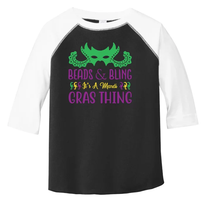 Beads And Bling It's A Mardi Gras Thing Toddler Fine Jersey T-Shirt