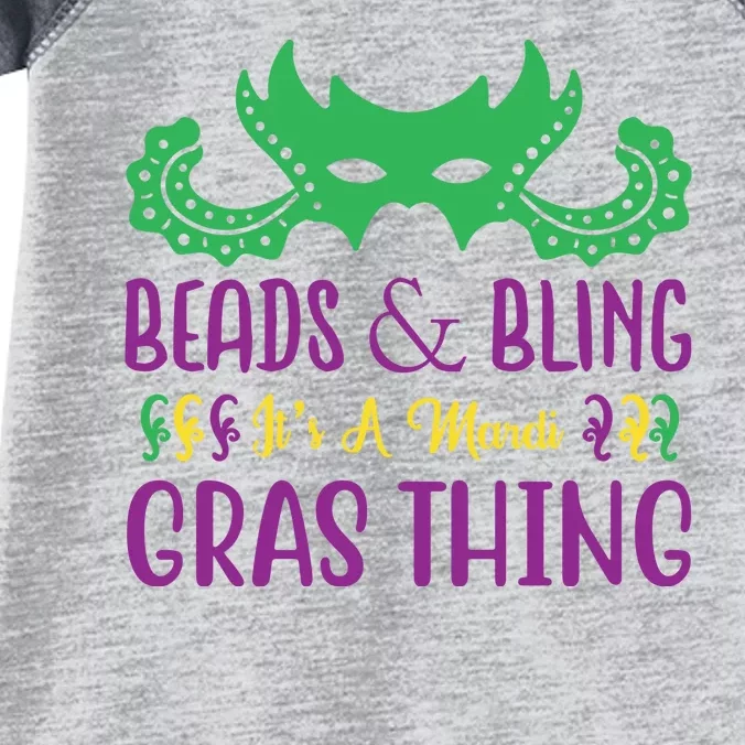 Beads And Bling It's A Mardi Gras Thing Infant Baby Jersey Bodysuit