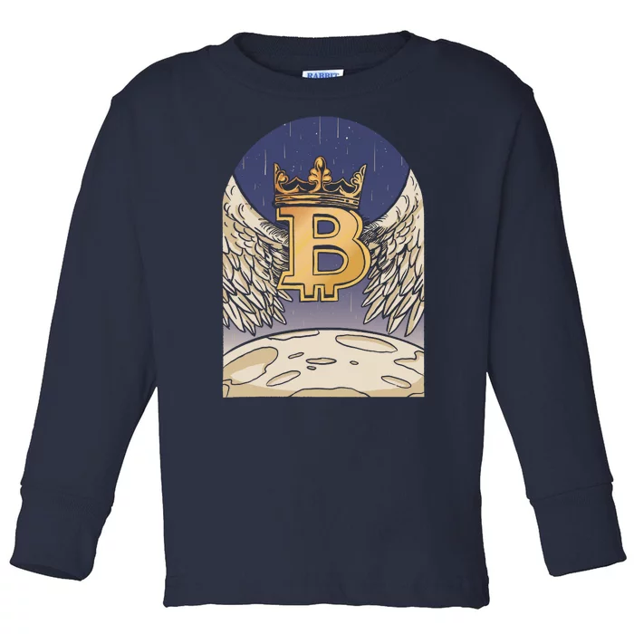 Bitcoin Angel Toddler Long Sleeve Shirt