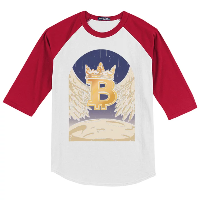 Bitcoin Angel Kids Colorblock Raglan Jersey