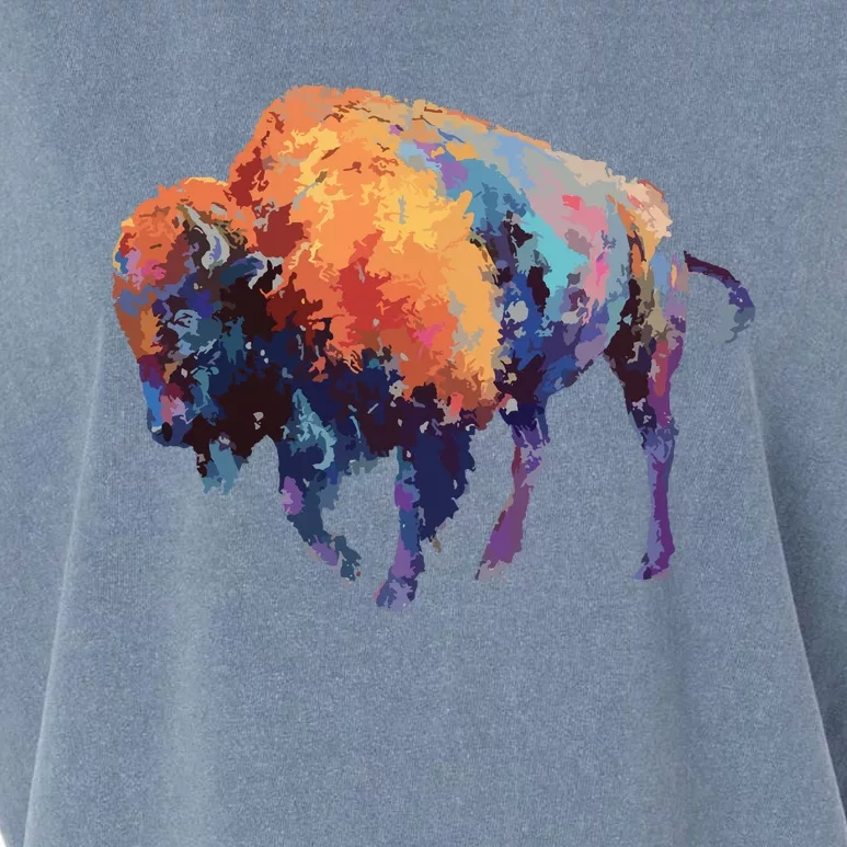 Buffalo American Bison Western Gift Garment-Dyed Women's Muscle Tee