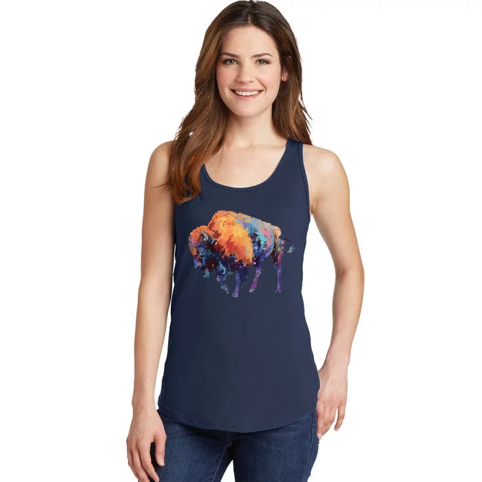 Buffalo American Bison Western Gift Ladies Essential Tank