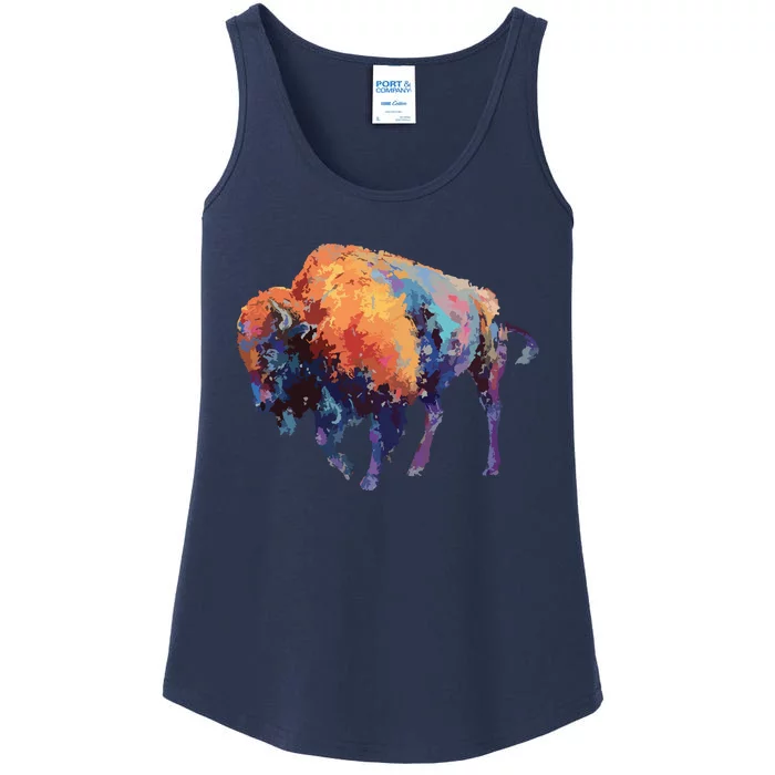 Buffalo American Bison Western Gift Ladies Essential Tank