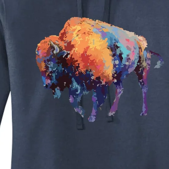 Buffalo American Bison Western Gift Women's Pullover Hoodie