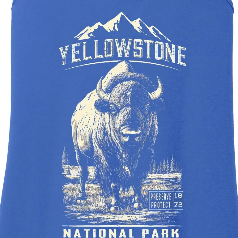 Buffalo American Bison Yellowstone National Park Ladies Essential Tank