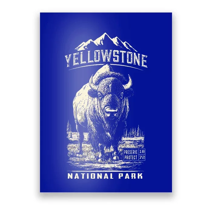 Buffalo American Bison Yellowstone National Park Poster