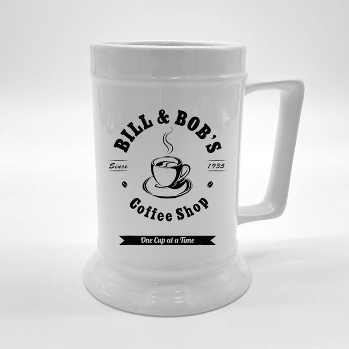 Bill And Bobs Coffee Shop AA 12 Step Recovery Sober Gift Front & Back Beer Stein