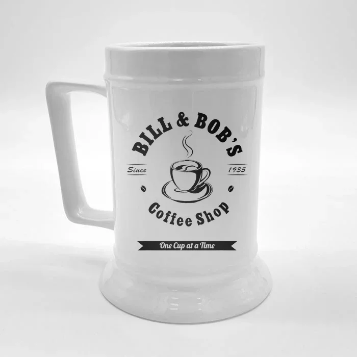 Bill And Bobs Coffee Shop AA 12 Step Recovery Sober Gift Front & Back Beer Stein