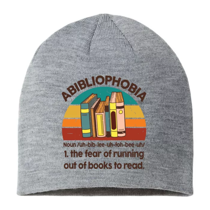 Book Abibliophobia Bookworm Girl Women Teacher Reading 8 1/2in Sustainable Knit Beanie