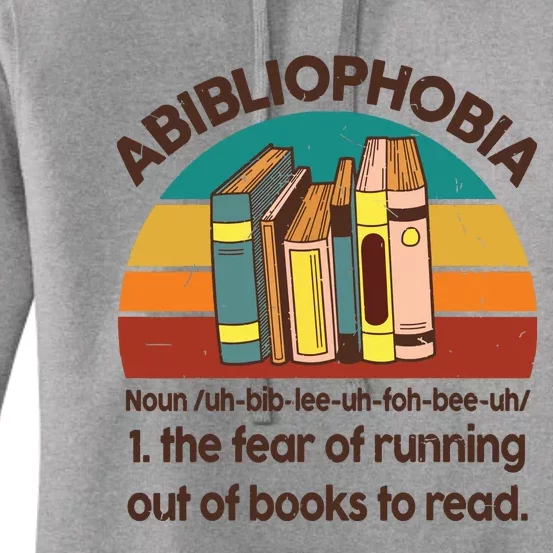 Book Abibliophobia Bookworm Girl Women Teacher Reading Women's Pullover Hoodie