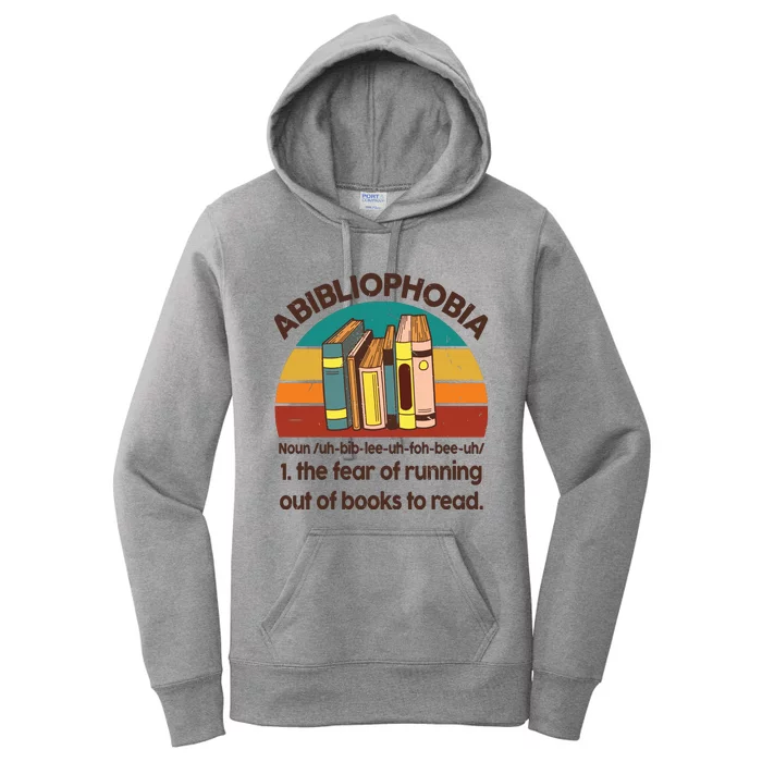 Book Abibliophobia Bookworm Girl Women Teacher Reading Women's Pullover Hoodie