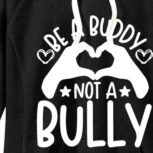 Be A Buddy Not A Bully Unity Day Orange Anti Bullying Women's Fleece Hoodie