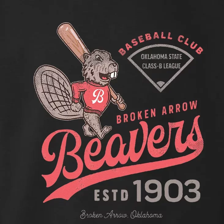 Broken Arrow Beavers Minor League Retro Baseball Team Toddler Hoodie