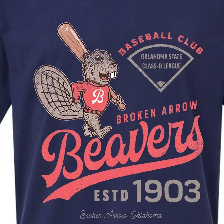 Broken Arrow Beavers Minor League Retro Baseball Team Sueded Cloud Jersey T-Shirt