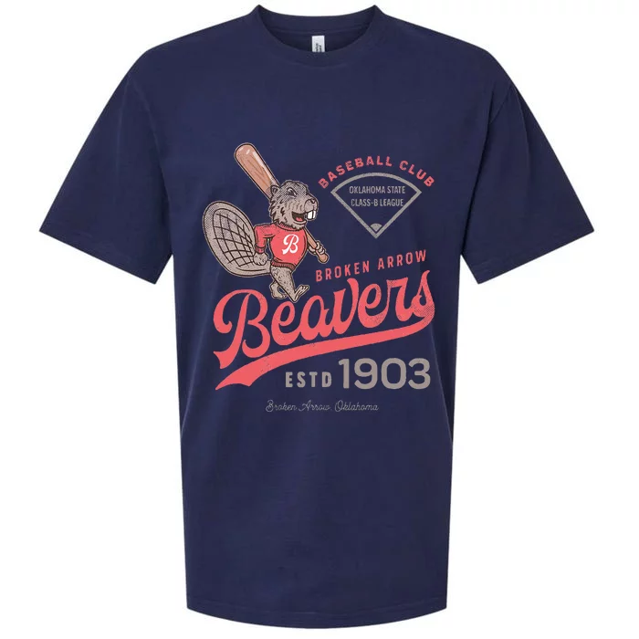 Broken Arrow Beavers Minor League Retro Baseball Team Sueded Cloud Jersey T-Shirt