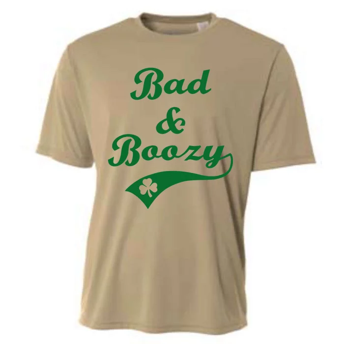 Bad And Boozy Funny Saint Patrick' Day Drinkings Cooling Performance Crew T-Shirt