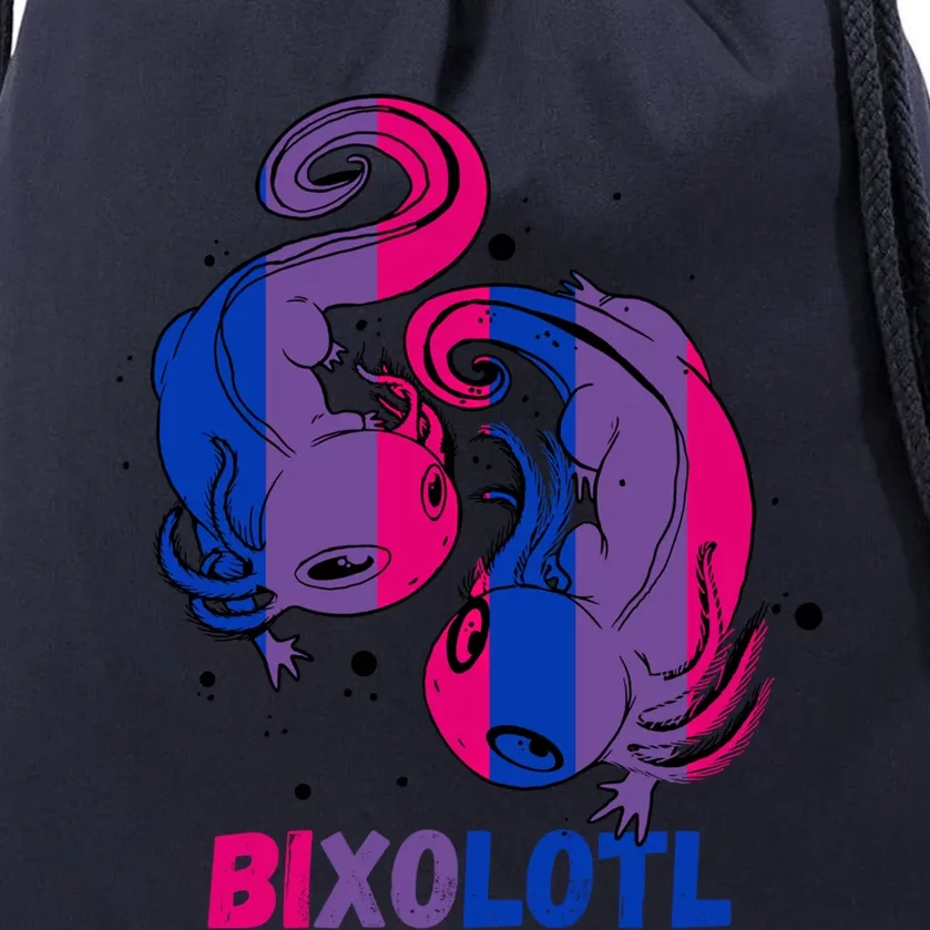 Bisexual Axolotl Bisexuality Lgbtq Bi Pride Bisexual Flag Gift Drawstring Bag