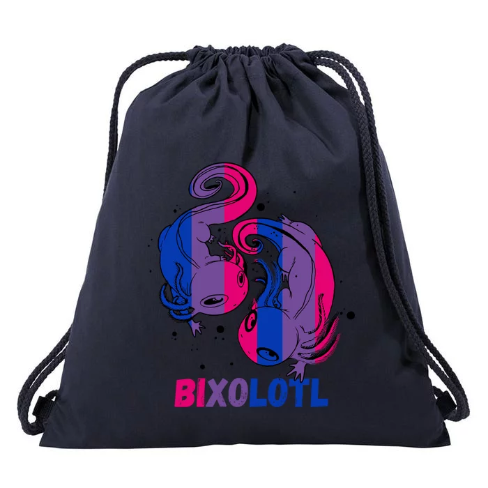 Bisexual Axolotl Bisexuality Lgbtq Bi Pride Bisexual Flag Gift Drawstring Bag