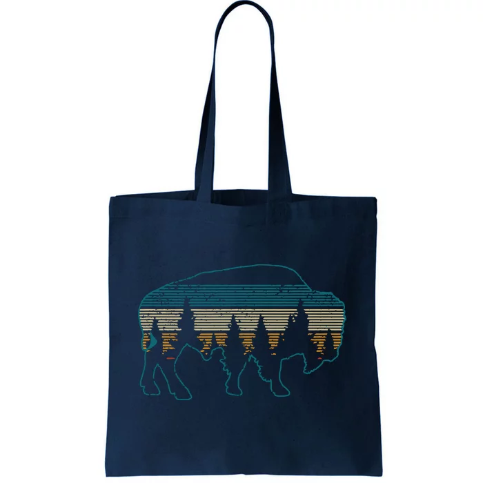 Bison American Buffalo Vintage National Park Souvenir Gift Tote Bag