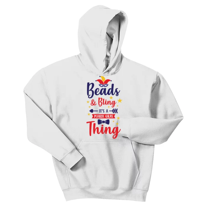 Beads And Blind It's A Mardi Gras Thing Kids Hoodie