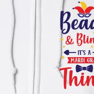 Beads And Blind It's A Mardi Gras Thing Full Zip Hoodie