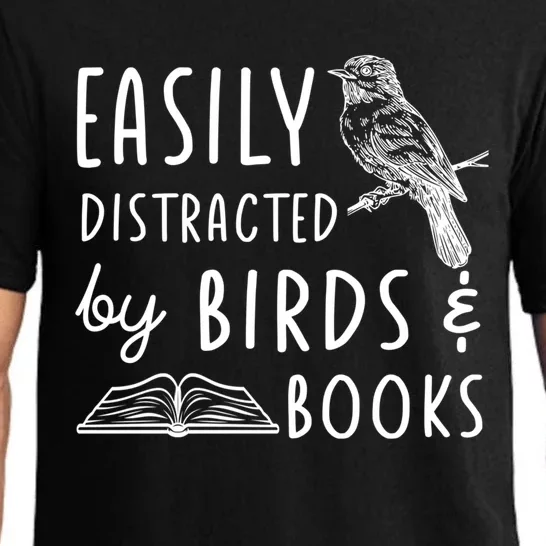 Bird And Book Lovers Easily Distracted By Birds And Books Great Gift Pajama Set