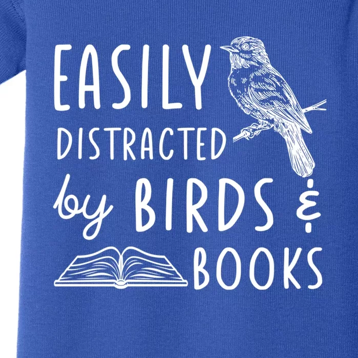 Bird And Book Lovers Easily Distracted By Birds And Books Great Gift Baby Bodysuit