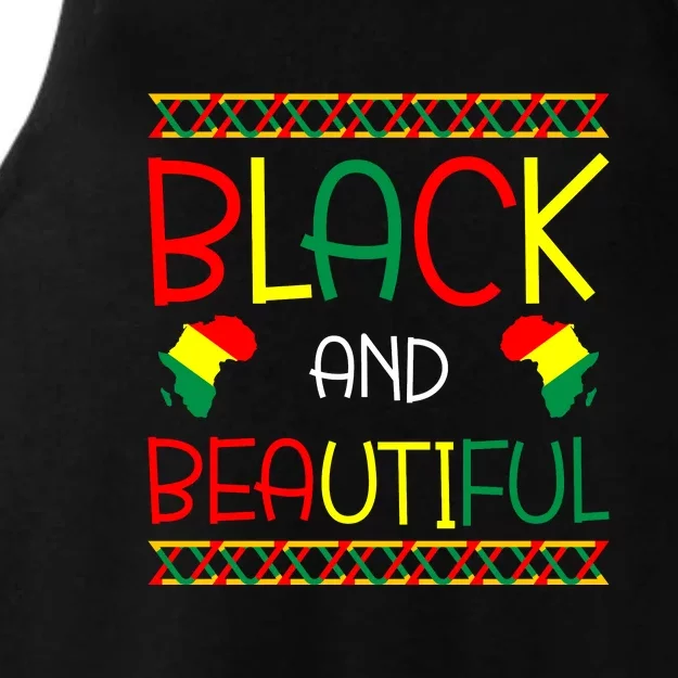 Black And Beautiful History Month African Gift Ladies Tri-Blend Wicking Tank