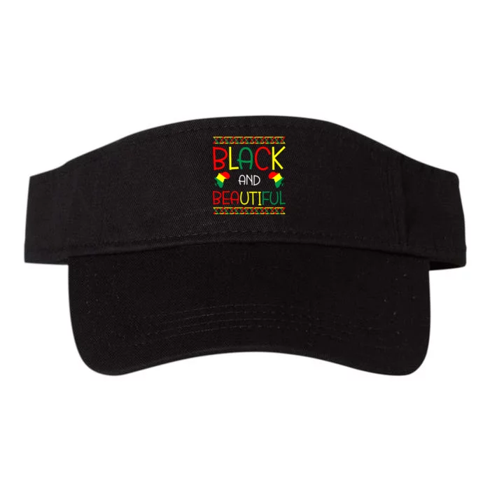 Black And Beautiful History Month African Gift Valucap Bio-Washed Visor