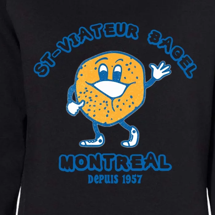 Bagels Are Booming Stviateur Bagel Montreal Depuis 1957 Gifts Womens California Wash Sweatshirt