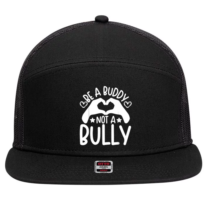 Be A Buddy Not A Bully Unity Day Orange Anti Bullying 7 Panel Mesh Trucker Snapback Hat