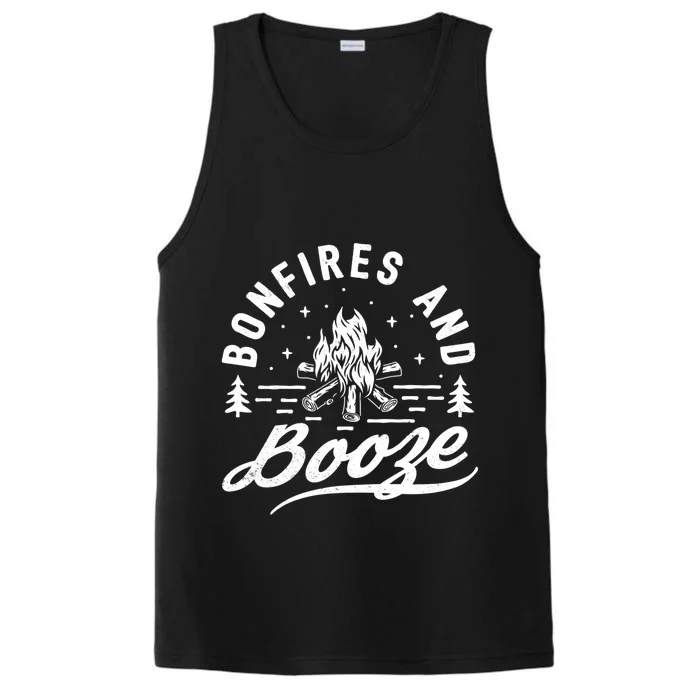 Bonfires And Booze Trendy Casual Cool Gift Performance Tank