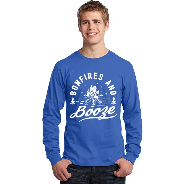 Bonfires And Booze Trendy Casual Cool Gift Tall Long Sleeve T-Shirt