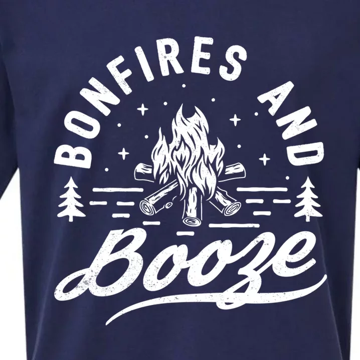 Bonfires And Booze Trendy Casual Cool Gift Sueded Cloud Jersey T-Shirt