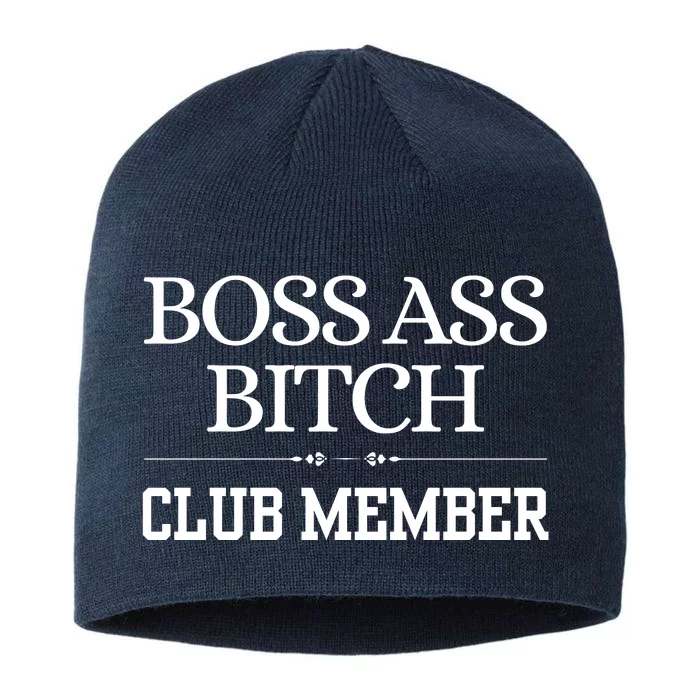 Boss Ass Bitch Club Member 8 1/2in Sustainable Knit Beanie