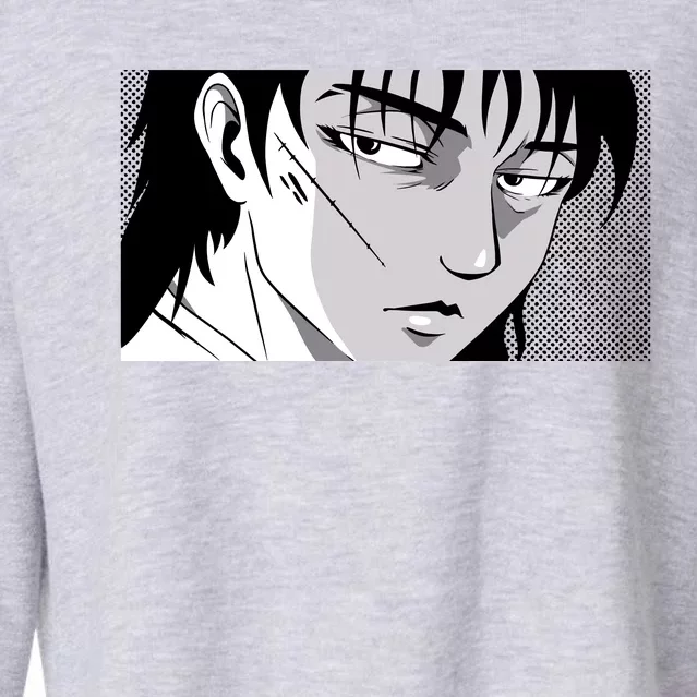 Badass Anime Boy Cropped Pullover Crew