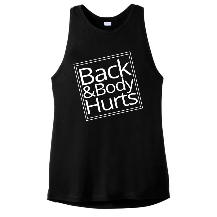 Back And Body Hurts Ladies Tri-Blend Wicking Tank