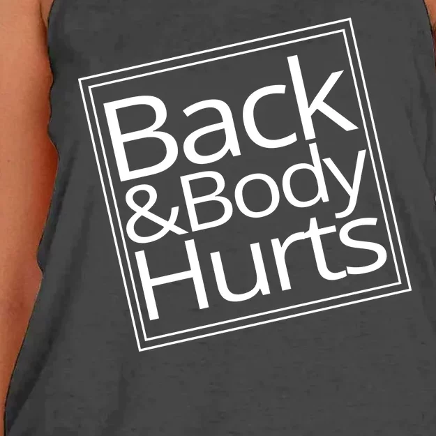 Back And Body Hurts Women's Knotted Racerback Tank